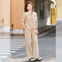 休闲妈妈运动套装女洋气中老年人衣服40-60岁中年春秋衣服50岁女