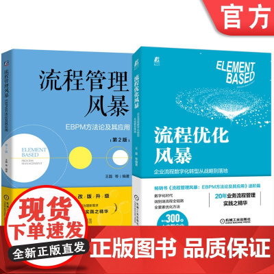 正版套装 流程优化风暴+流程管理风暴 第2版 套装全2册 管理体系理论方法书 企业内部管理书籍 数字化时代新流程管理