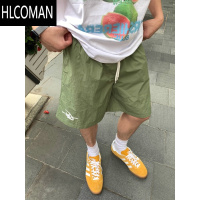 HLCOMAN美式多巴胺透气尼龙速干短裤男女国潮百搭宽松运动情侣五分裤