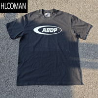 HLCOMAN美式棉质宽松230克重短袖夏季T恤运动休闲情侣复古印花圆领男