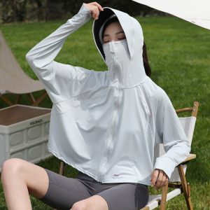 蕉防晒衣服女中长款冰丝防紫外线男女凉感防晒服潮冰丝防晒速干