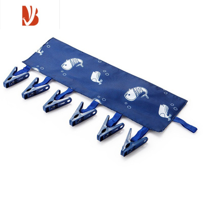 三维工匠旅行晾衣架便携可折叠挂架晒衣夹出差旅游器晾晒内衣袜子小夹子