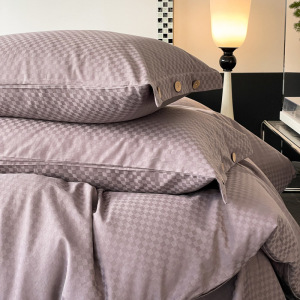 60支长绒棉枕套一对提花贡缎纯棉枕头套48x74cm单人全棉枕芯套