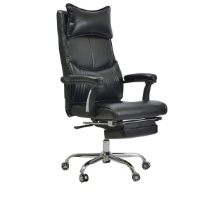 慧采云 老板椅皮椅牛皮办公椅大班椅椅子书房电脑椅升降转椅办公室主管椅经理椅 黑色（牛皮）
