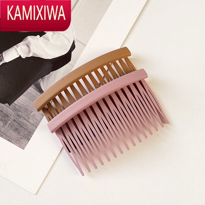 kamixiwa发梳插梳发卡防滑女侧边刘海前夹梳后脑勺碎发夹头顶梳子简约