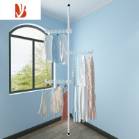 三维工匠顶天立地衣架落地卧室晾衣架伸缩杆阳台挂衣衣帽家用不锈钢置物架