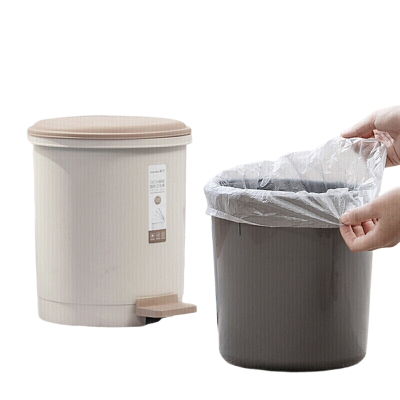 茶花 28CM圆型脚踏卫生桶 9.6L/个