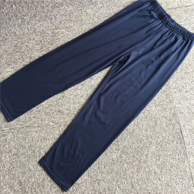 HLCOMAN春夏薄款棉男士睡裤宽松大码色直筒裤针织汗布加肥休闲居家裤睡裤