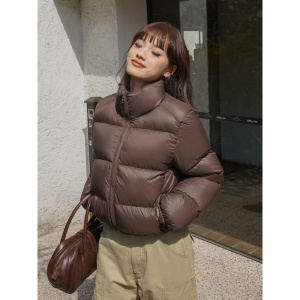 冬季欧美羽绒棉服女短款小个子加厚棉衣高级感棉袄ins面包服外套