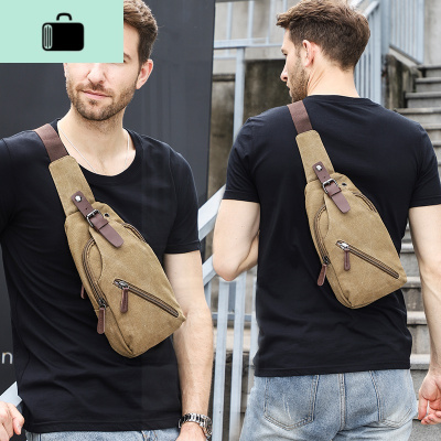 帆布胸包休闲挎包男士包包单肩背包潮牌斜跨ins超火小包斜挎包男NEWLAKE