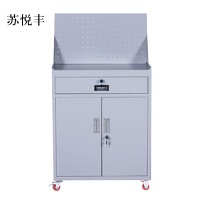 苏悦丰工具柜加厚铁皮储物柜工厂车间用带抽屉汽修多功能收纳柜灰白色一斗小柜含轮子