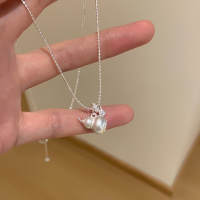 s925纯银葫芦吊坠项链女款轻奢重工小众设计可抽拉毛衣链秋冬送女朋友老婆情人节七夕生日礼物