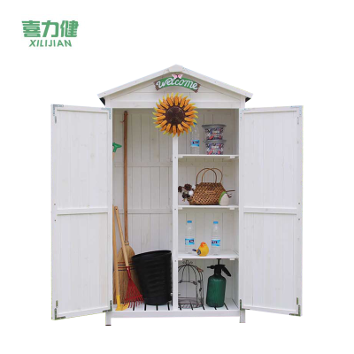 喜力健 防腐木储物柜 c款做旧白 个