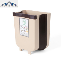 创意可折叠垃圾桶厨房家用橱柜壁挂伸缩篮悬挂式厨余分类卫生桶 三维工匠