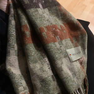 啄木鸟2024冬新款复古格纹围巾女冬季保暖百搭情侣氛围感围脖学生