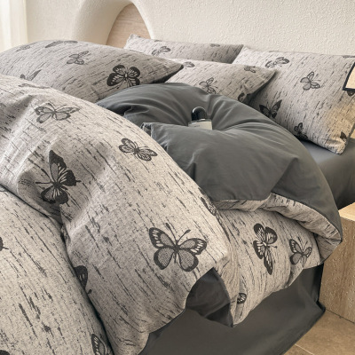 轻奢纯棉双层纱床上四件套全棉2026新款高级被套床单床品四季通用