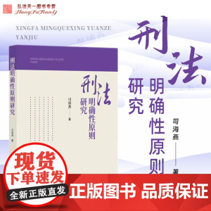 2025新书 刑法明确性原则研究 司海燕 著 知识产权出版社 9787513099219