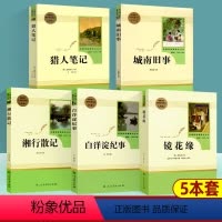 [七上◆选读]湘行+镜花+白洋淀+猎人+城南 [正版]海底两万里骆驼祥子原著 七年级上册下册课外阅读书籍必读人教版 朝花