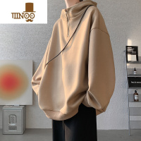 YANXU600g卫衣男士宽松连帽外套男生潮牌情侣半拉链长袖帽衫
