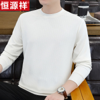 恒源祥男士长袖圆领t恤中年休闲舒适内搭卫衣秋季新款打底衫上衣