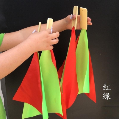 送小学生一对竹快板简易演奏入门免邮民国扭力大小孩学生2片响板儿童板C侧红绿三角绸