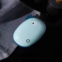 带盖香皂肥 皂盒卡通ins创意个性可爱浴室双层沥水卫生间皂盒简约 三维工匠 黄蓝