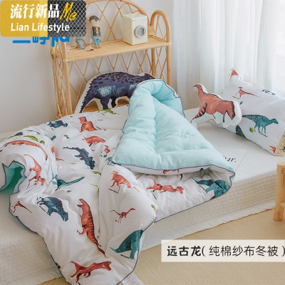 儿童被子冬被被芯棉春秋冬天加厚保暖四季通用被褥太空被丝棉被 三维工匠