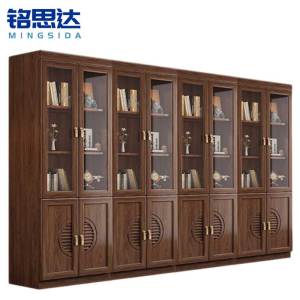 铭思达实木书柜八门台