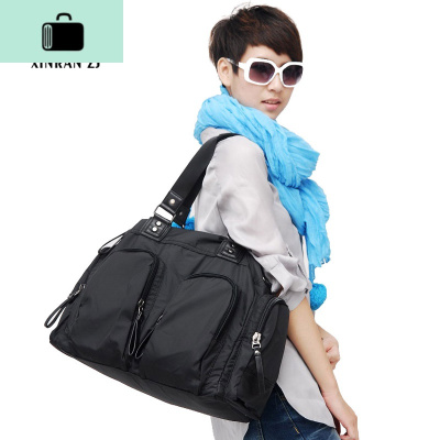 韩版尼龙防水包 短途旅行休闲大包多口袋大容量单肩斜挎女包NEW LAKE女斜挎包