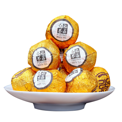 福鼎白茶小龙珠小沱茶龙珠球荒野白牡丹王9年陈老白茶叶400g盒装