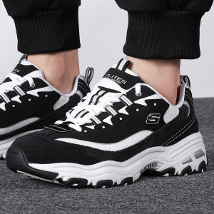 Skechers斯凯奇男鞋新款厚底耐磨透气舒适运动休闲鞋237153-BKOL ZP