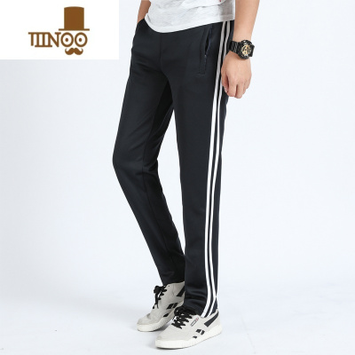 YANXU夏季校服裤子男女初高中小学生两道杠深蓝色运动裤藏青一条杠校裤