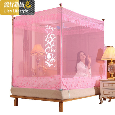 宝宝防摔蚊帐儿童家用1.8m床1.5米坐式三开有全底拉链 三维工匠