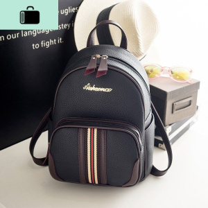 2020新款韩版双肩包女pu皮初高中书包女个性女士迷你包包学生背包NEW LAKE