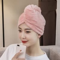 加厚干发帽女超吸水速干包头巾抖音网红洗澡干发长发毛巾浴帽 三维工匠 绣皇冠奶白色加厚155克
