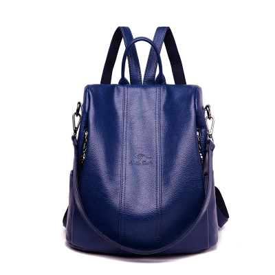 小亚天真皮双肩包女2020新款韩版软皮大容量时尚防盗牛皮背包女