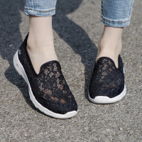 SKECHERS斯凯奇女子新款运动时尚透气一脚蹬休闲鞋896020-BKW ZP