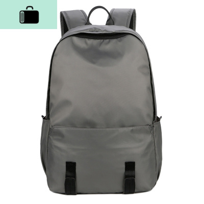 背包男士时尚潮流旅行电脑15.6寸双肩包大容量休闲简约大学生书包NEW LAKE 灰色