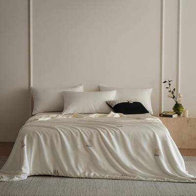 A类卡通兰精天丝提花夏被100桑蚕丝被子夏季冰丝夏凉被空调被