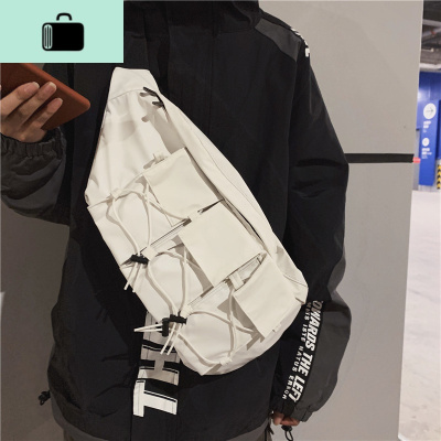 ins暗黑斜挎包男学生百土酷胸包女嘻哈街头大容量背包潮牌单肩包NEWLAKE男士腰包