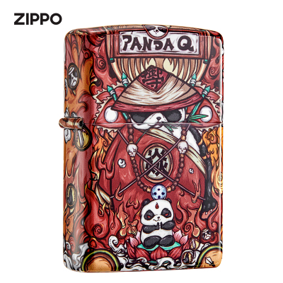 Zippo芝宝打火机防风煤油打火机之宝东来也ZIPPO联名火机—PANDAQ之火神胖达ZCBEC-238新机无油火神胖达