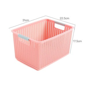 玩具收纳筐塑料杂物收纳篮化妆品收纳盒桌面置物篮零食整理盒