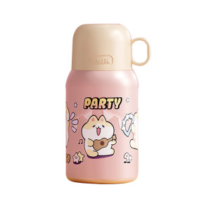物生物 喵团子儿童保温杯 460ml大橘乐乐粉
