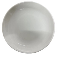 炯毅 盘子陶瓷菜盘子水果盘家用圆形可爱吃菜碟子 白瓷盘 20cm 个