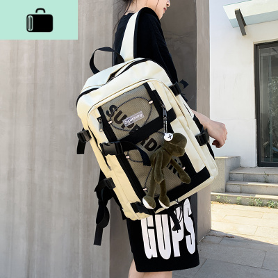 书包女男ins风韩版原宿ulzzang时尚潮流高中大学生初中生双肩背包NEW LAKE女手包