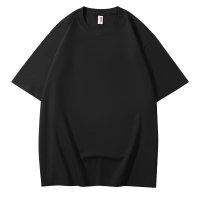 精梳棉230克重磅纯棉落肩紧密赛络纺短袖T恤男圆领打底衫