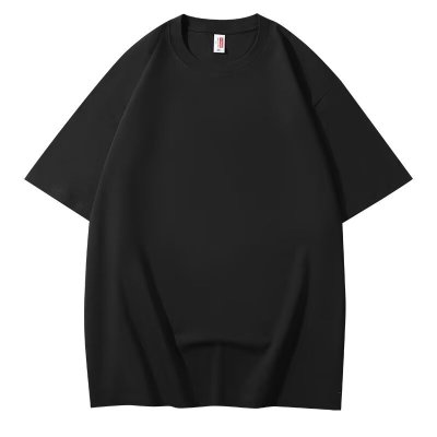 精梳棉230克重磅纯棉落肩紧密赛络纺短袖T恤男圆领打底衫