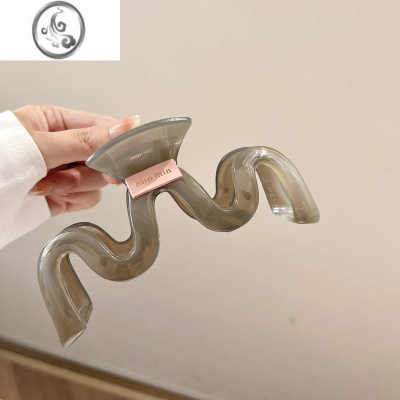 JiMi加大号~发量多抓夹女2023新款夏季ins简约鲨鱼夹发夹女后脑勺发饰