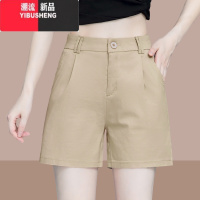 YIBUSHENG运动休闲西装短裤女季高腰2024新款宽松阔腿裤a字五分薄款外穿