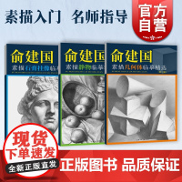 俞建国素描静物几何体石膏挂像临摹精选 美术技法名师指导实战系列第三版绘画明暗结构入门学画画标配书上海人民美术出版社艺考